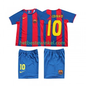 FC Barcelona RONALDINHO 10 2004 Voetbalshirts Retro Kind Thuis
